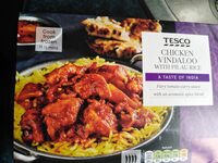 Chicken vindaloo with pilau rice