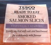 Smoked salmon slices