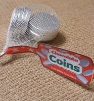 Solid white chocolate coins