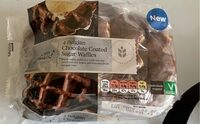 Belgian chocolate coated sugar waffles