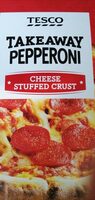 Takeaway pepperoni pizza cheese stuffed crust