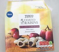 Coated raisins
