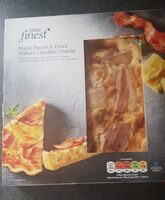 Maple bacon and extra mature cheddar quiche