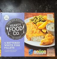4 battered white fish fillets