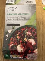 Beetroot, goats cheese, cavolo nero and braised lentils - Tesco Finest