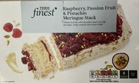 Raspberry, Passion Fruit & Pistachio Meringue Stack
