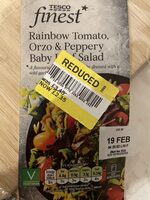 Rainbow orzo salad