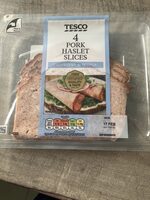 Pork haslet slices