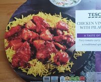 Chicken vindaloo with pilau rice