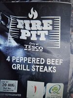 Pepper beef grill steaks
