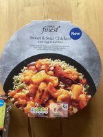 Sweet and sour chicken with egg fried rice