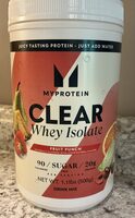 Clear whey isolate fruit punch