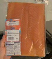 Long sliced smoked salmon