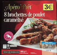 8 brochettes de poulet caramélisé