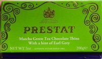 Matcha green tea chocolate thins with a hint of earl grey