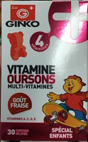 Vitamine Oursons multi-Vitamines goût Fraise