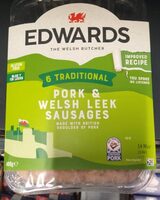 Pork & Welsh leek sausages