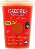 Tomato & Red Pepper Soup with Yorkshire Wensleydale Cheese