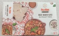 Riz biryani au poulet tikka