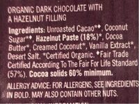 Dark Chocolate - Hazelnuts Filling