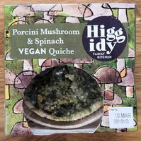 Porcini Mushroom and Spinach Vegan Quiche