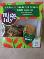 Spinach feta and red pepper little lattices
