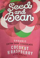 Organic extra dark chocolate, coconut raspberry