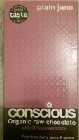 Conscious Organic Raw Chocolate Plain 70%