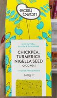 Chickpea, turmeric and Nigella seed crackers