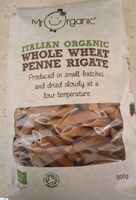 Italian Organic Whole Wheat Penne Rigate