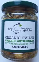 Organic Italian Grilled Artichokes with herbs and spices in oil