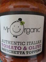 Tomato and olive bruschetta topping