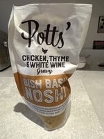 Potts chicken, thyme and white wine gravy