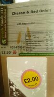 Fresh Foods 4U Cheese & Red Onion Sandwich with Mayonnaise