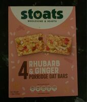Rhubarb & Ginger Porridge Oat Bars