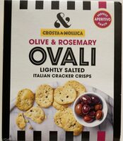 Olive & rosemary ovali italian cracker crisps