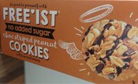 Choc striped peanut cookies with sweetener