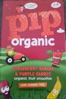 Strawberry, banana and purple carrot smoothie