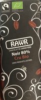 Chocolat de caractère noir 80% cru bio