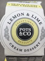 Cream dessert lemon & lie