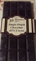 Single origin chocolate 85% cocoa