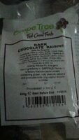 Dark chocolate raisins