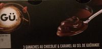 3 Ganaches au chocolat et Caramel au sel de Guérande