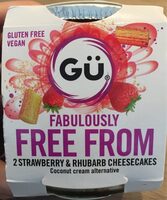 Fabulously Free From 2 Strawberry & Rhubarb Cheesecakes