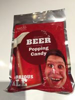 Gourmet beer popping candy