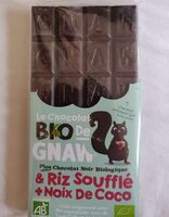Chocolat noir & riz soufflé + noix de coco