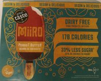 MiiRO Vegan Ice Cream Lollies Peanut Butter 3 x