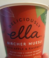 Bircher muesli with apple & raspberry