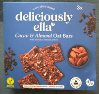 Cacao and almond oat bars