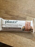 Roasted peanut crunch bar dipped in dark chocolate